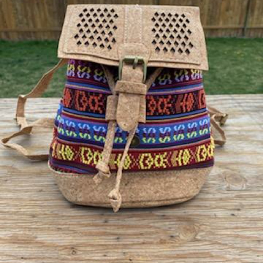 Cork & Fabric Eco Friendly Sustainable Vegan Backpack Purse